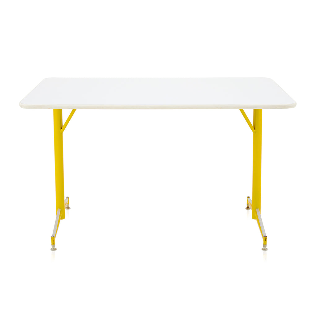White Table with Yellow Legs