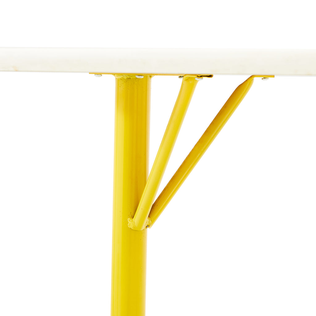 White Table with Yellow Legs