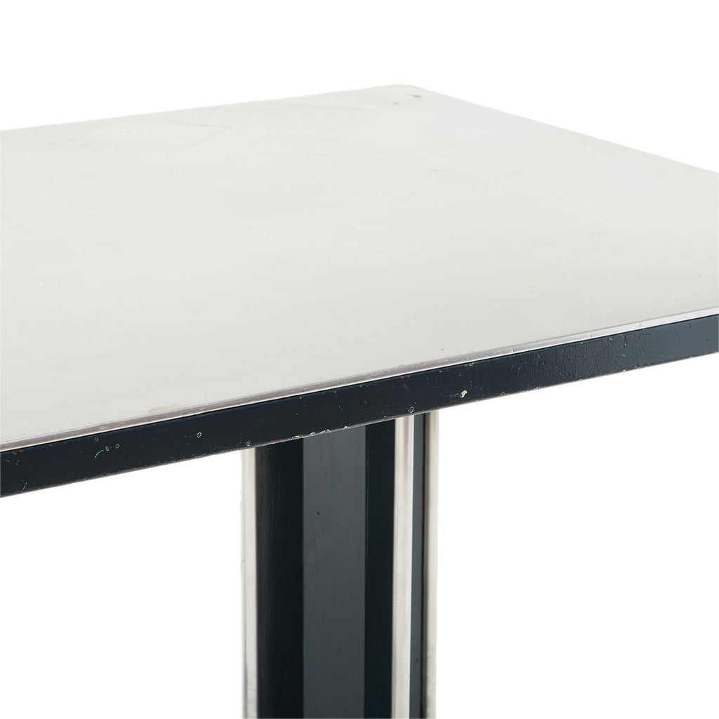 White and Black Rectangle Work Table
