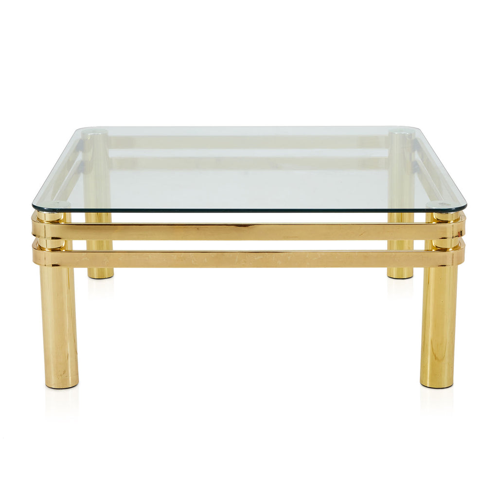 Gold & Glass Deco Coffee Table