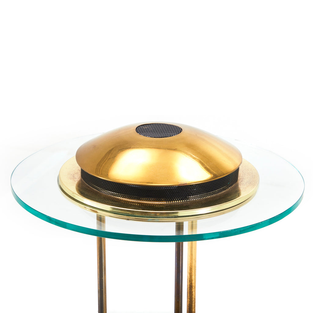 Gold & Glass Deco 80's Table Lamp