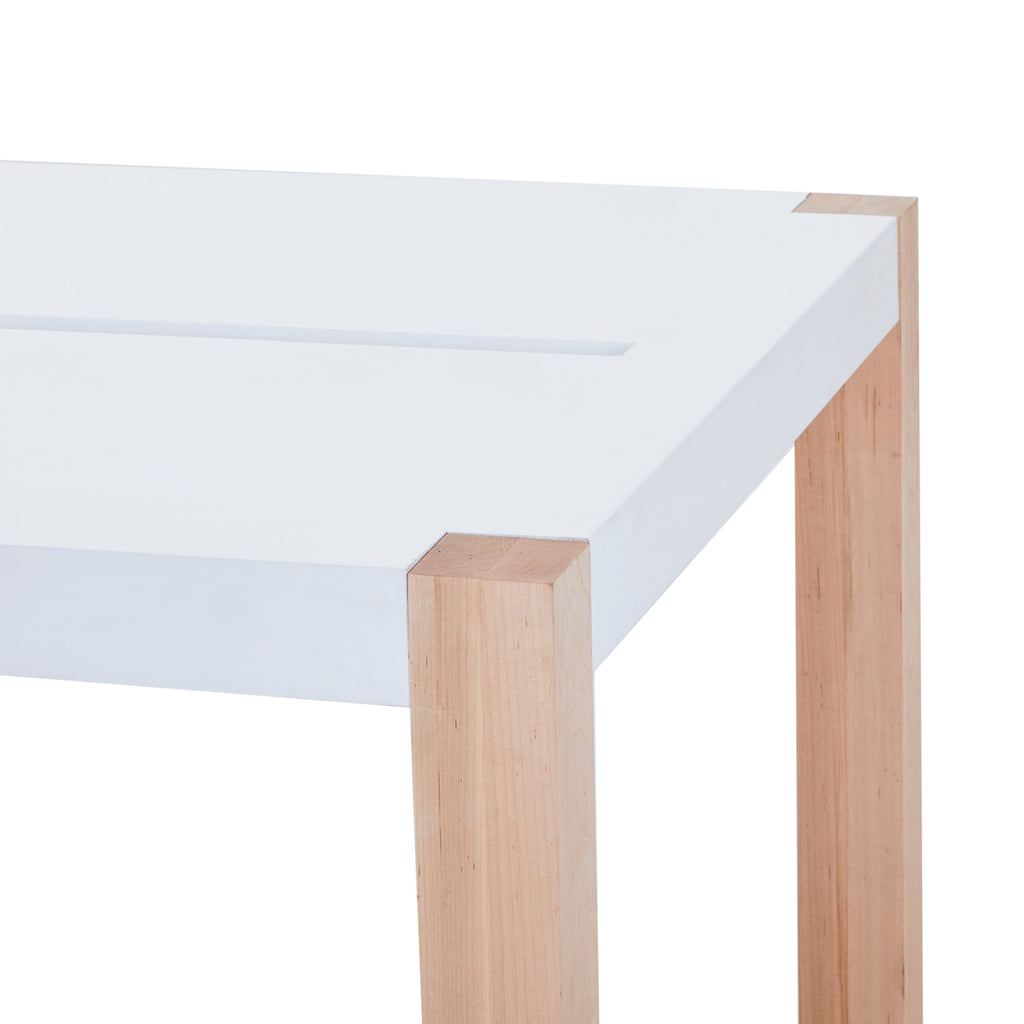 White & Wood Leg Huge Contemporary Conference Table