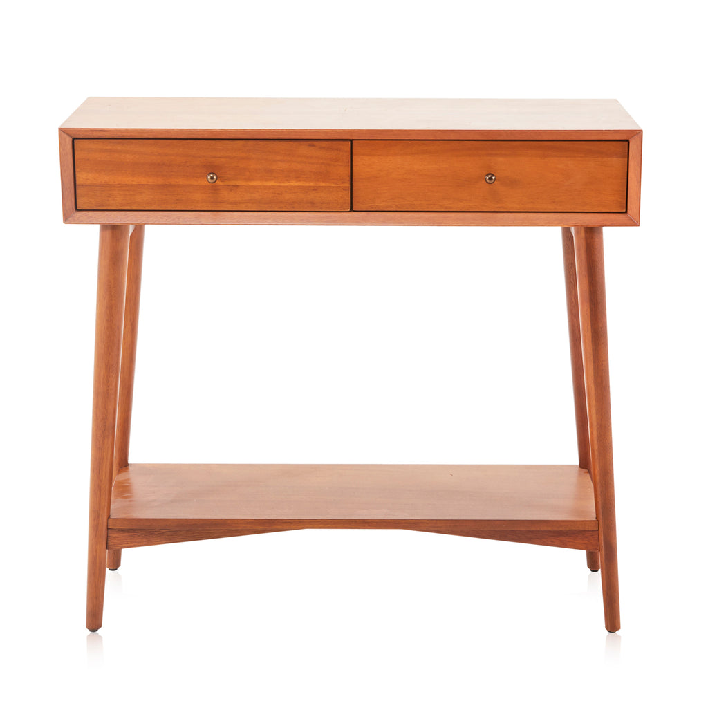 Two-Drawer Heavy Wood Console Table