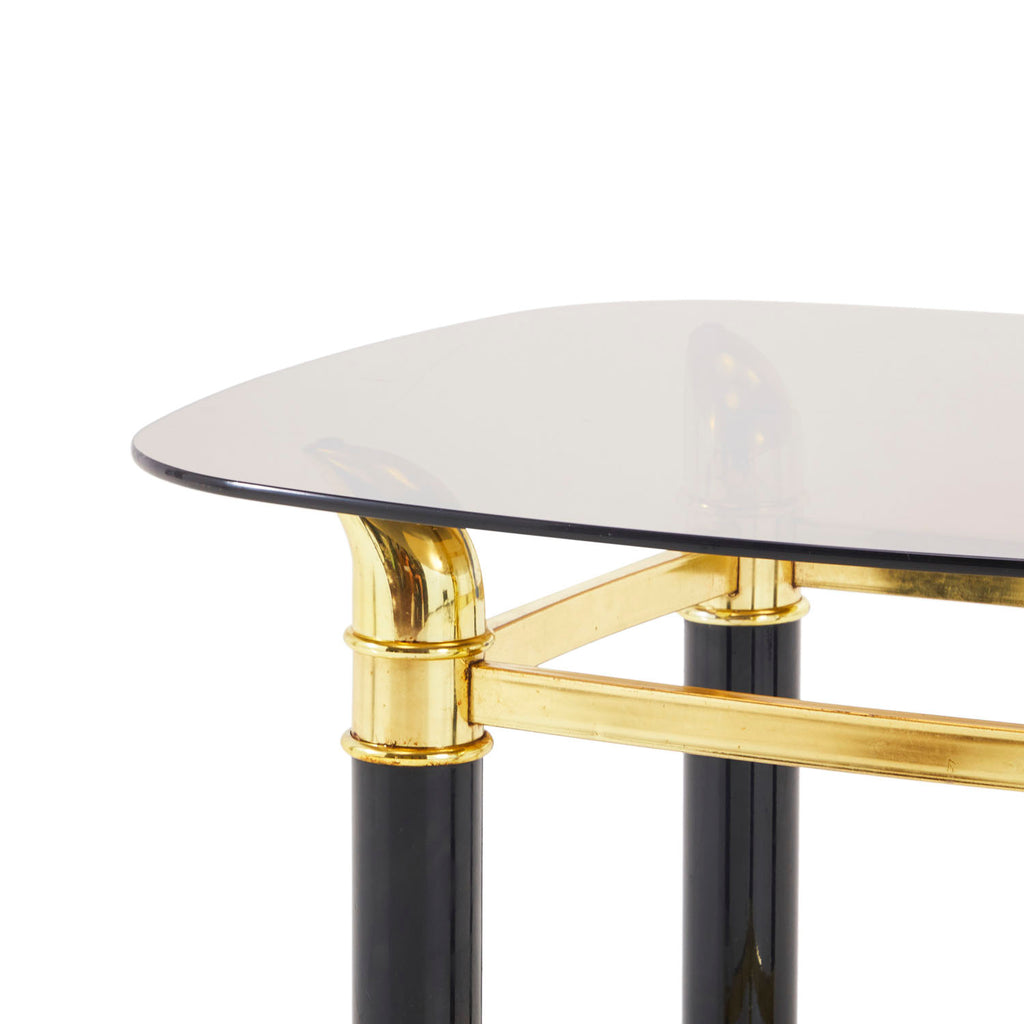 Black & Gold Deco Side Table