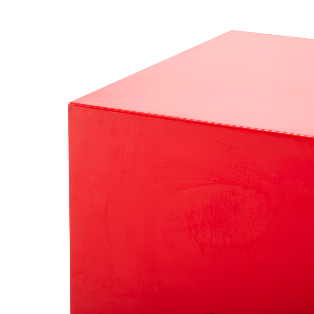 Red Cube Pedestal