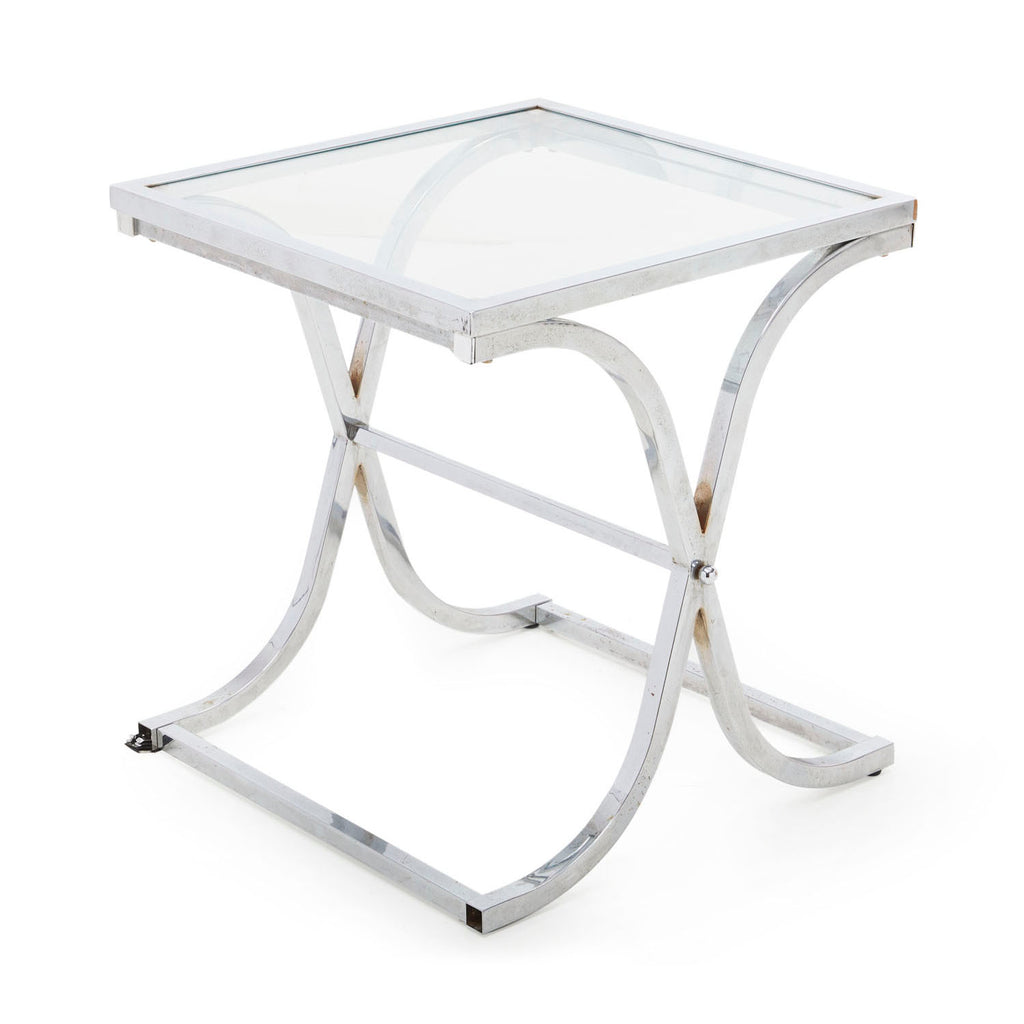 Chrome Curved Base Side Table