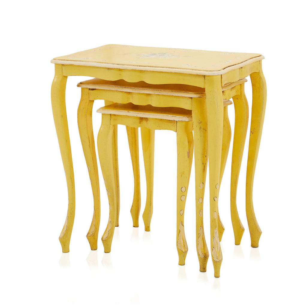 Yellow Nesting French Side Tables