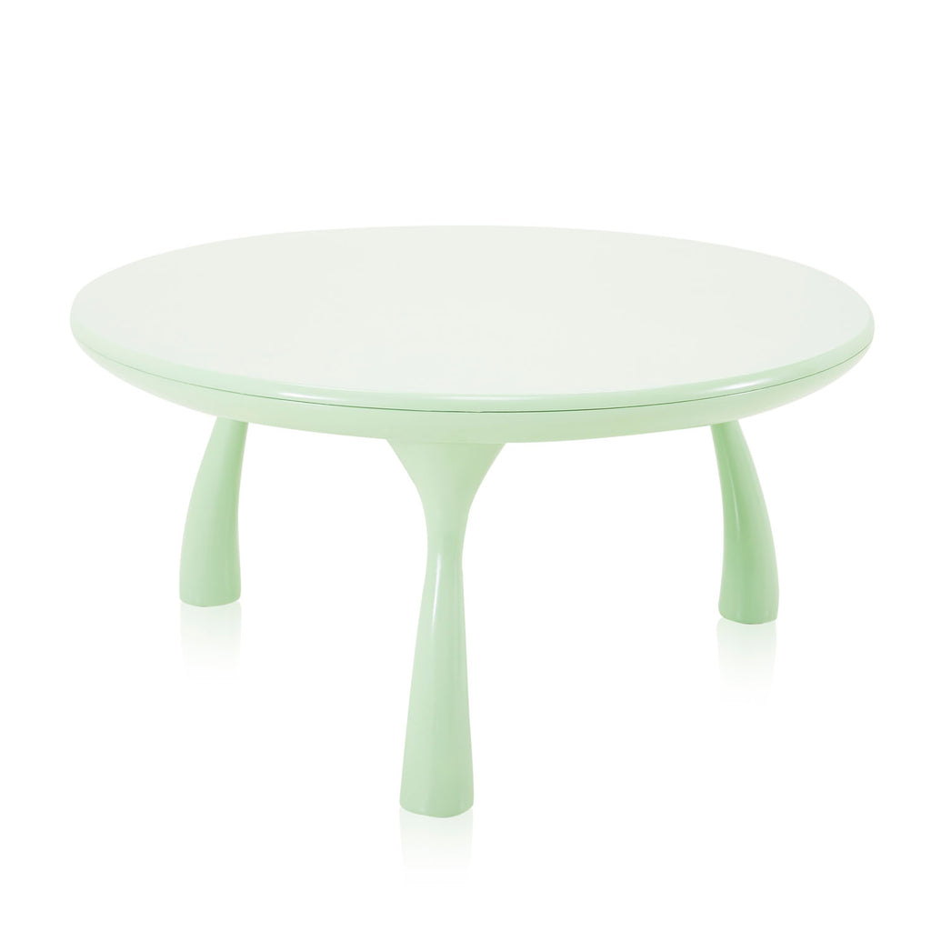 Turquoise Round Funky Modern Plastic Coffee Table