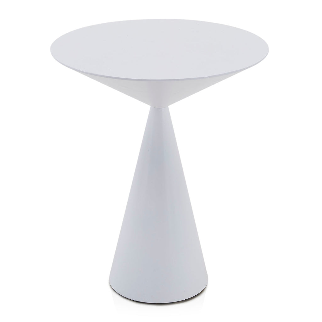 White Tulip Hourglass Side Table
