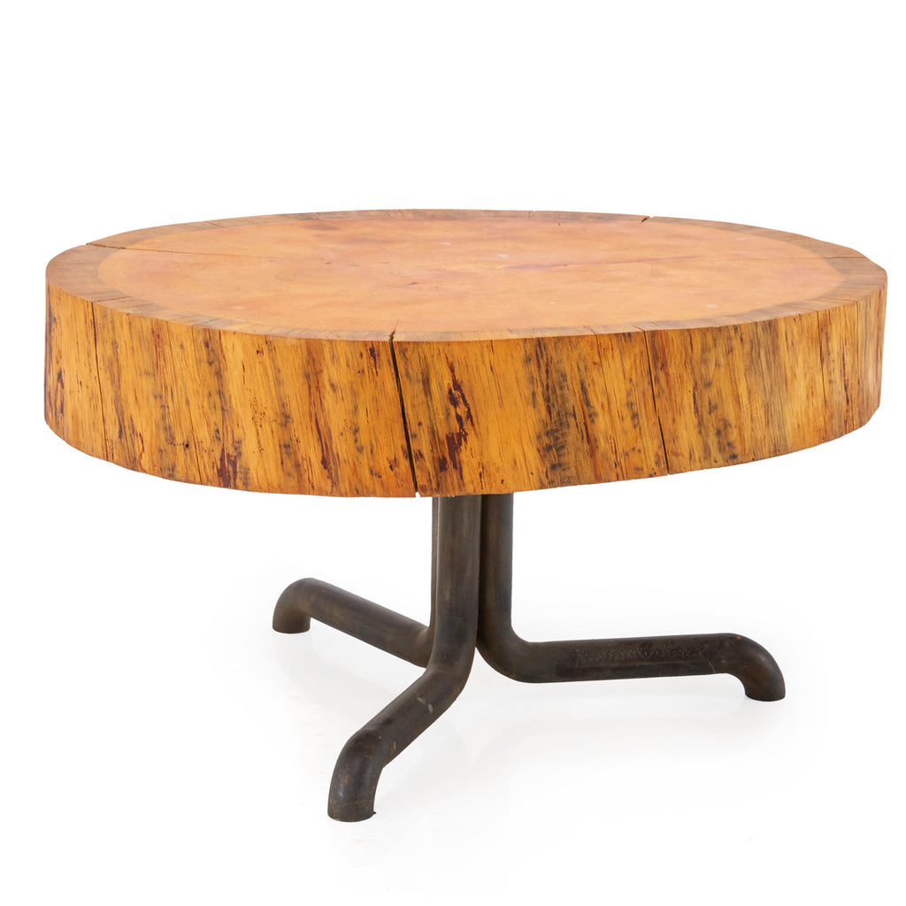 Round Wood Slice Large Side Table