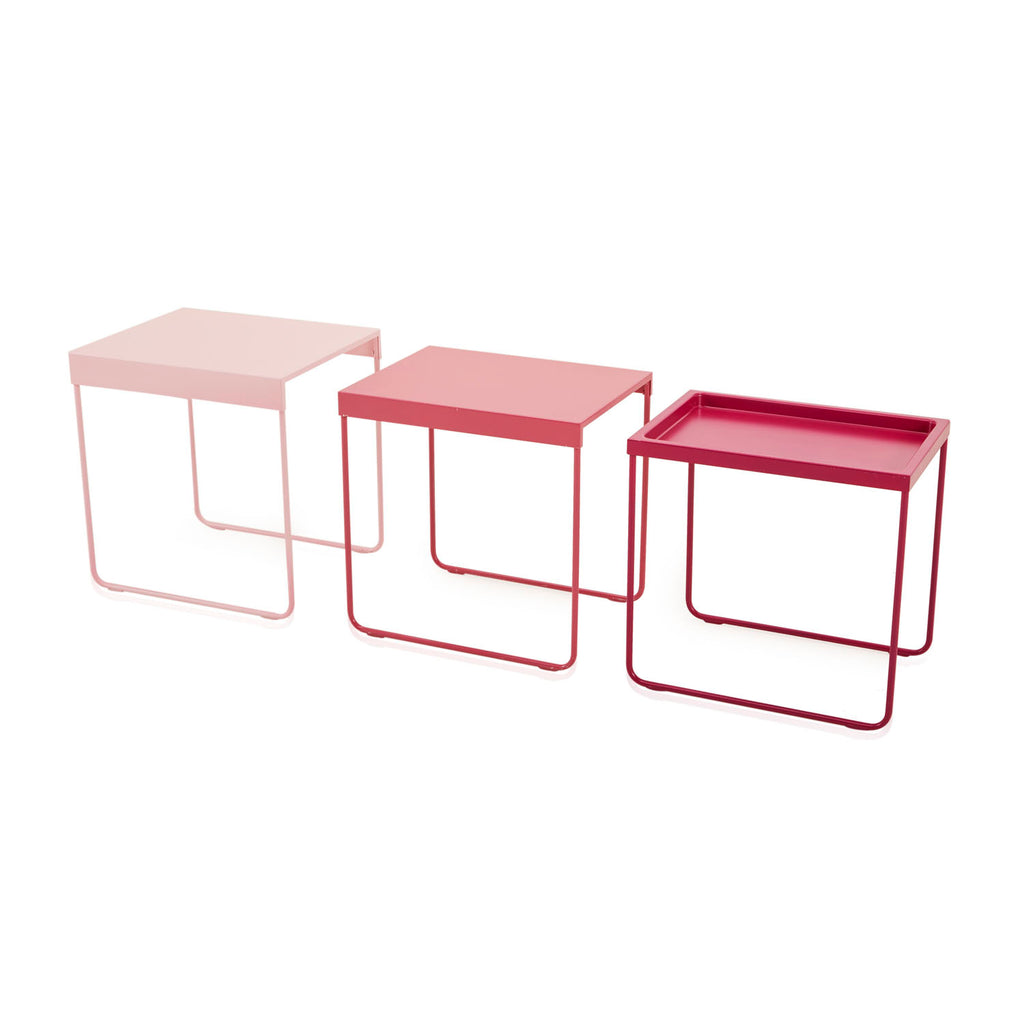 Pink Gradient Nesting Tables Set of 3