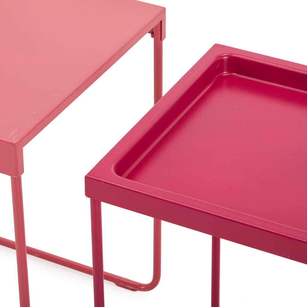 Pink Gradient Nesting Tables Set of 3