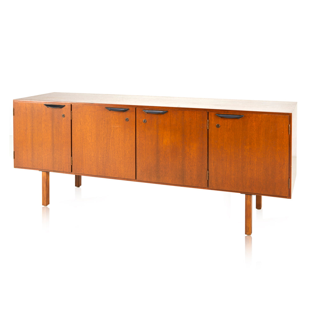Wood Mid Century Office Credenza Cabinet