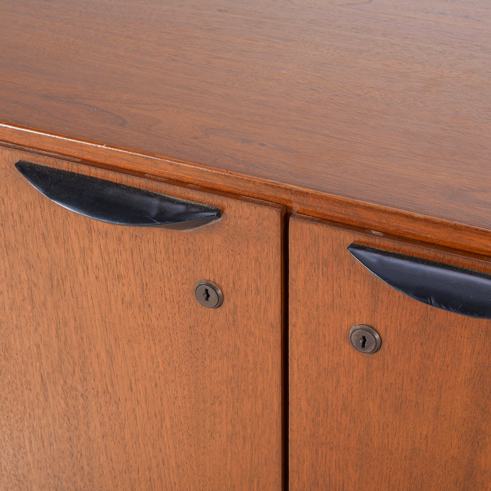 Wood Mid Century Office Credenza Cabinet