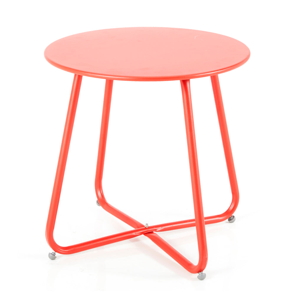 Metal Side Table - Red