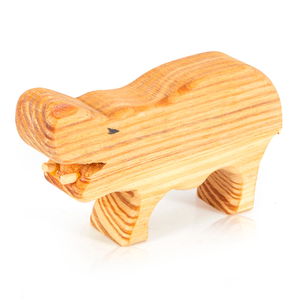 Wooden Hippo Toy (A+D)