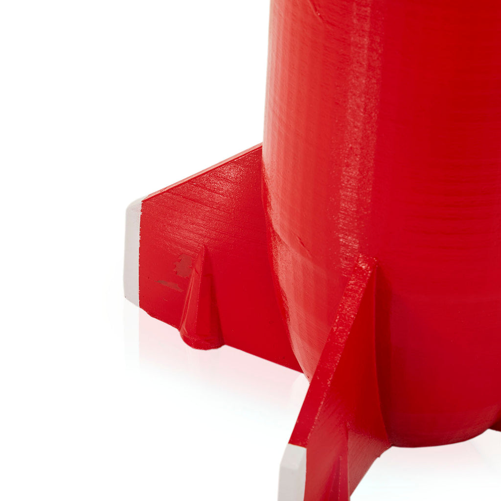 Red Foam Rocket Sculpture