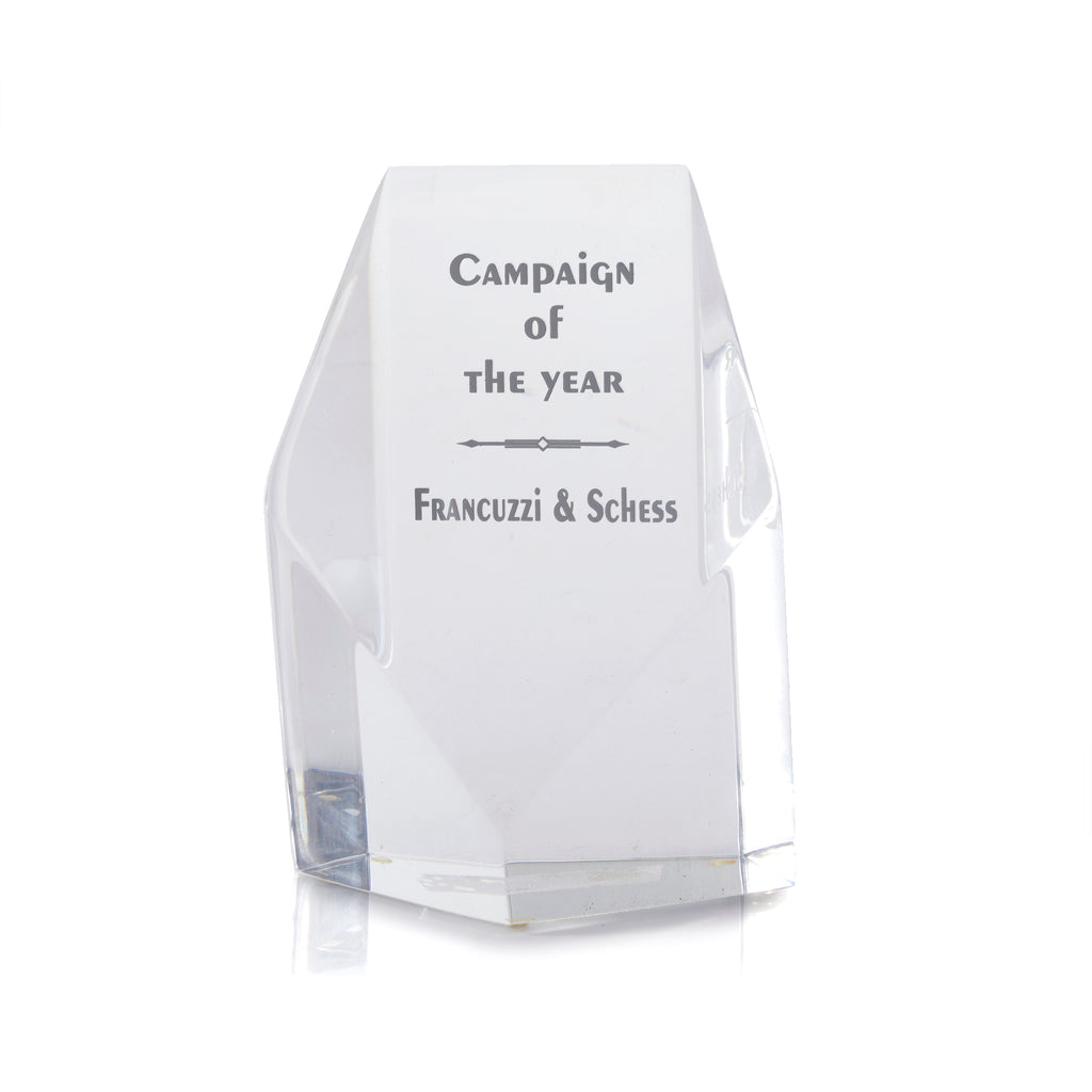 Clear Glass Campaign Trophy Award
