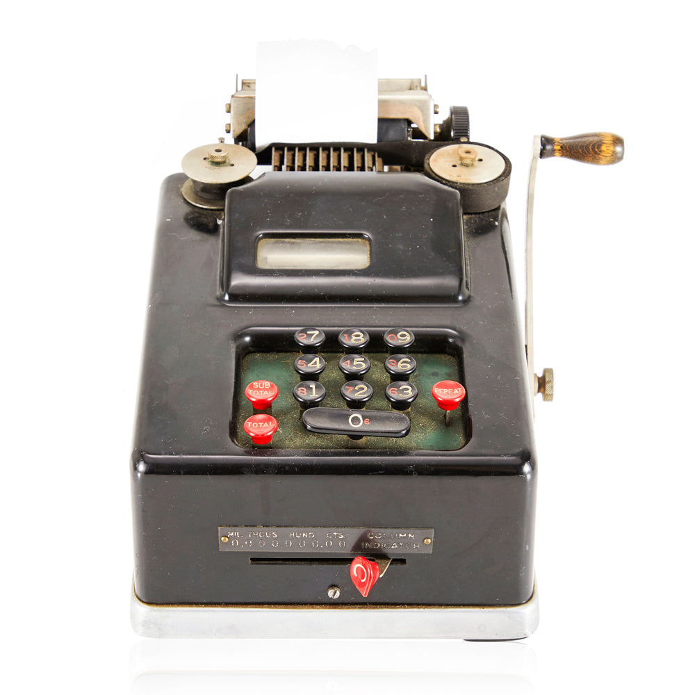 Brennan Vintage Black Adding Machine