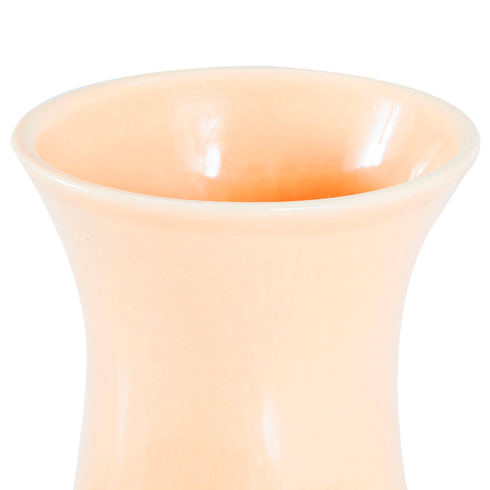Peach Ceramic Flared-Mouth Vase