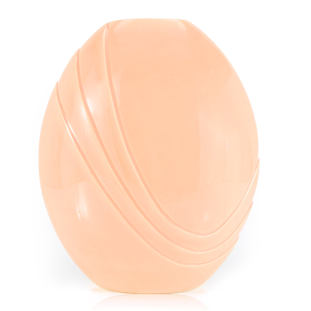 Peach Ceramic Egg Vase