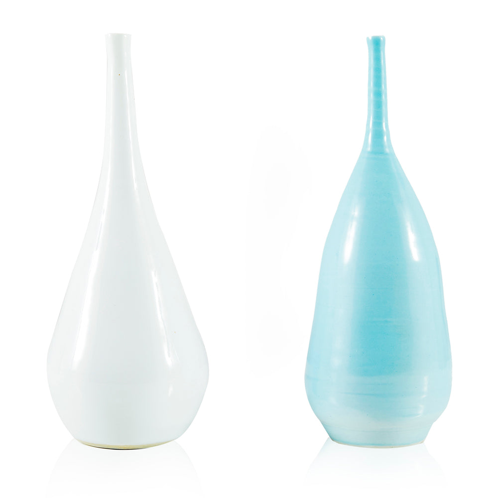 Slim Neck Vase - White