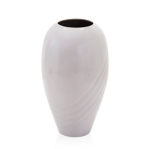 Grey Light Upward Tapered Ceramic Vase