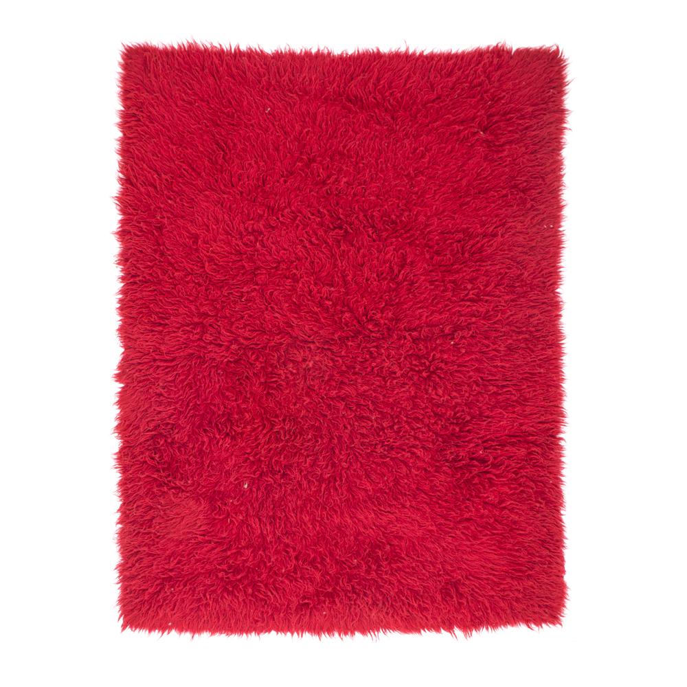 Red Fluffy Shag Rug