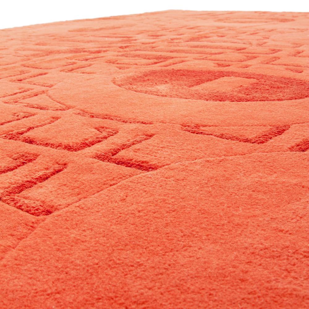 Large Monochromatic Orange Shapes Rug - Gil & Roy Props