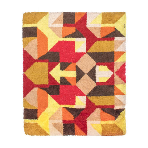 Orange/Multicolored Patterned Rug