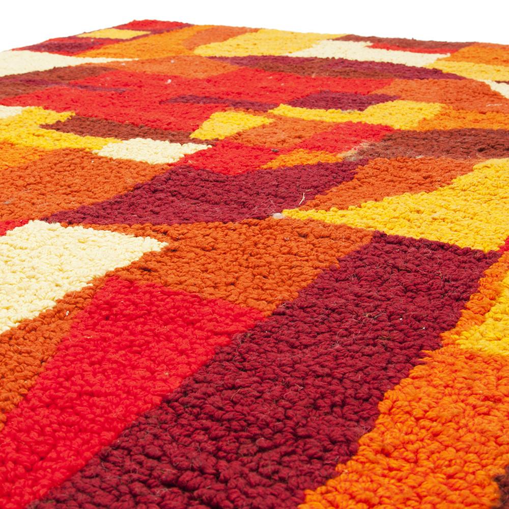 Patterned Rug Orange Orange Patterned Rug - Gil & Roy Props