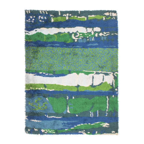 Blue and Green Shapes Rug
