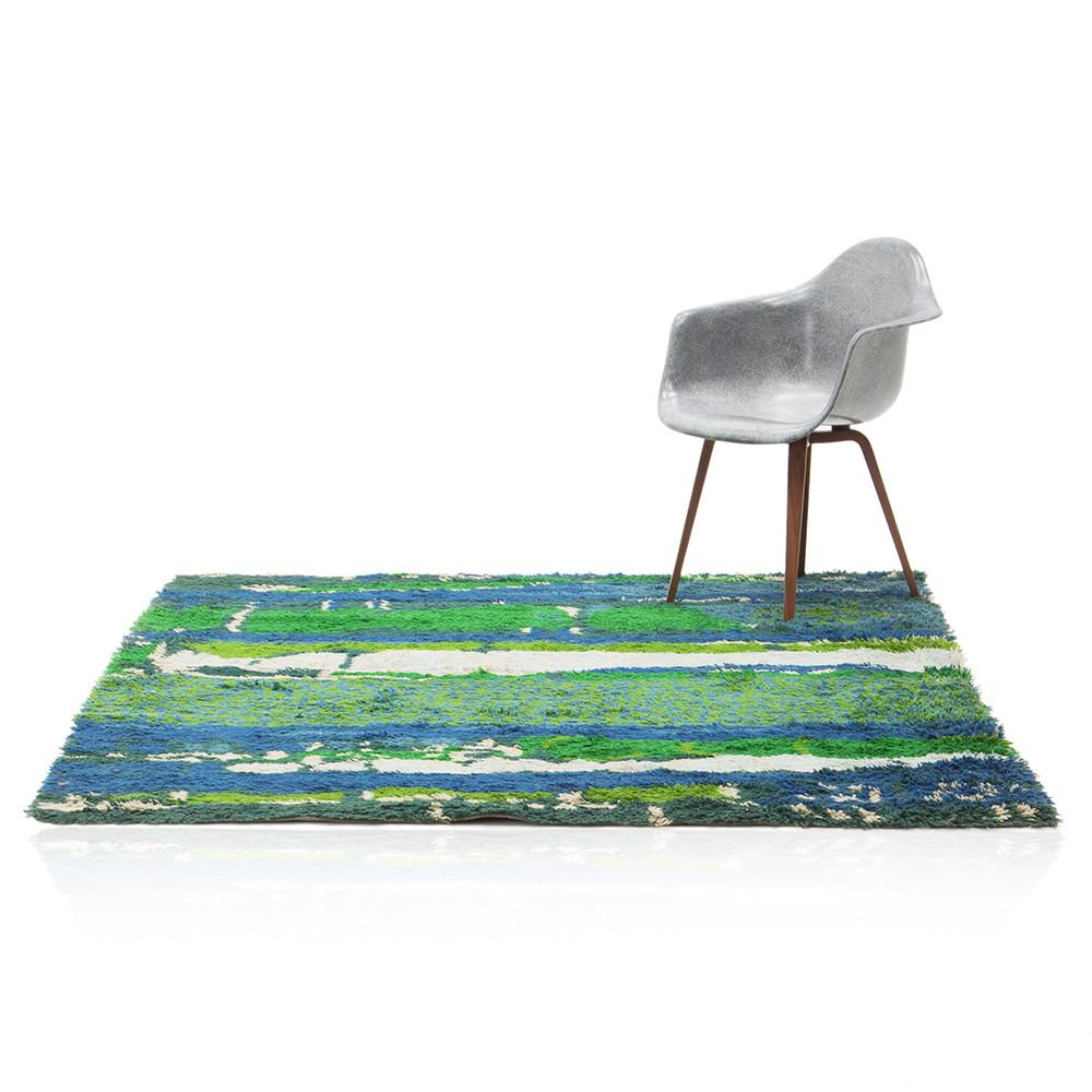 Blue and Green Shapes Rug