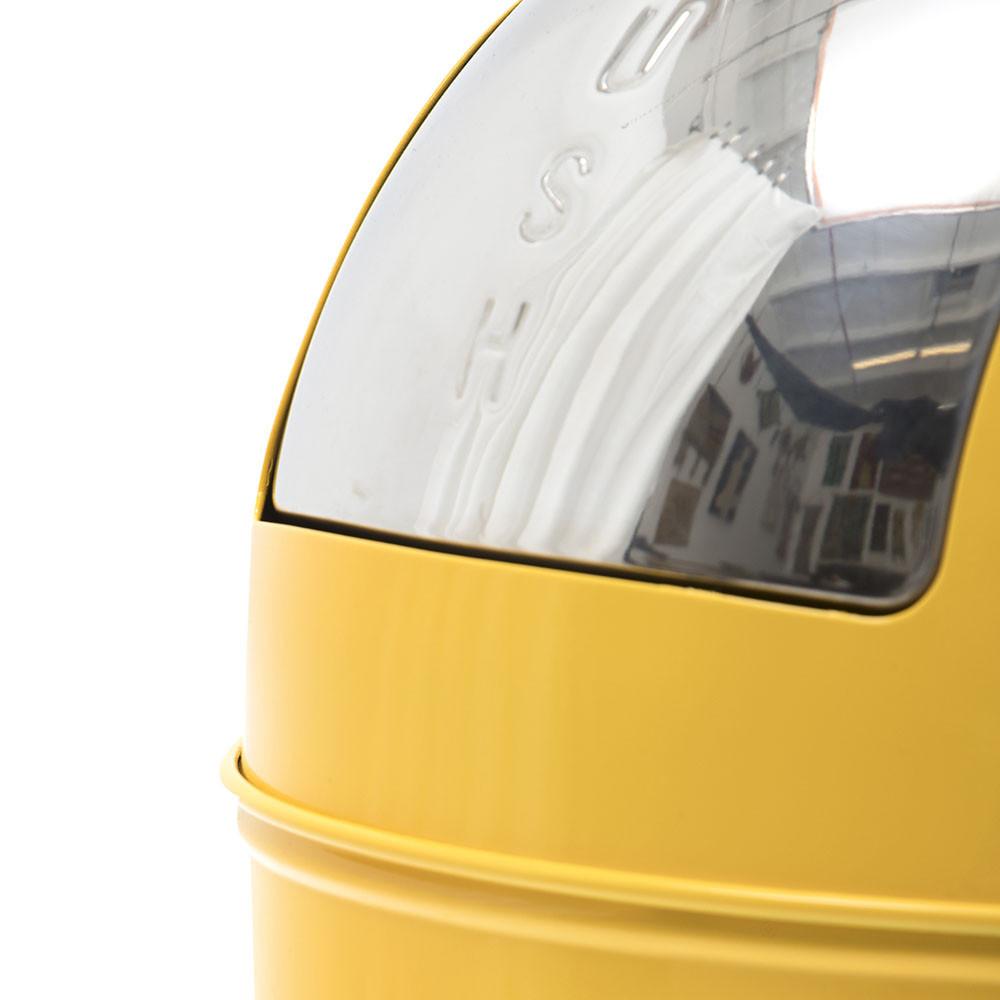 Yellow Round Top Trash Can