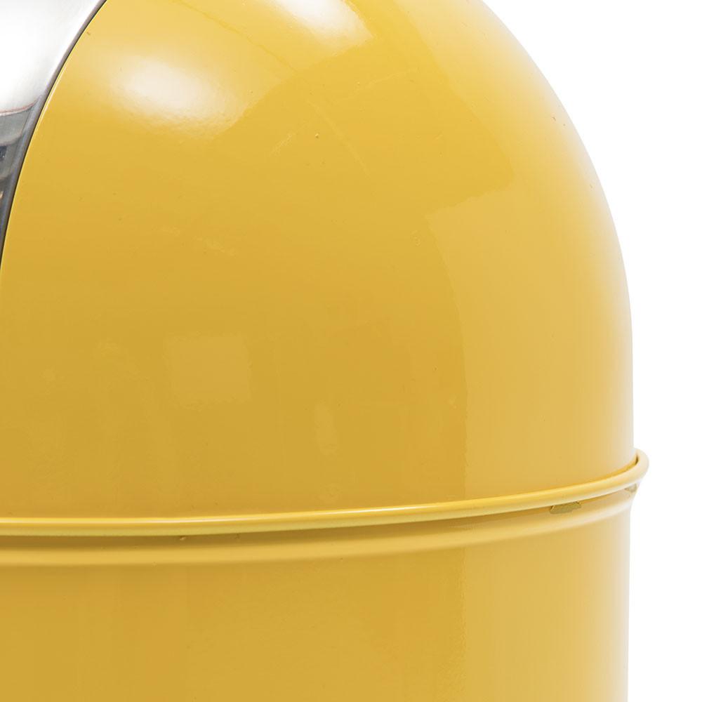 Yellow Round Top Trash Can