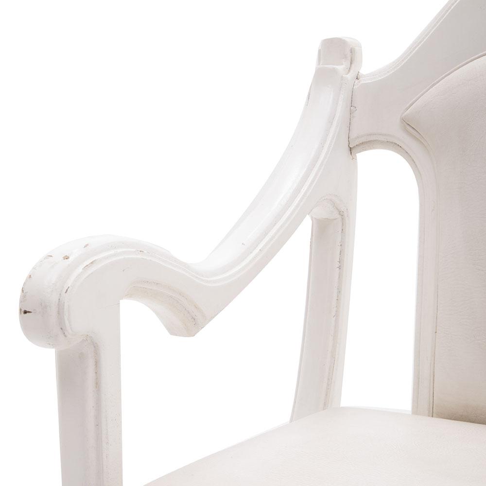 White Hollywood Regency Dining Chair