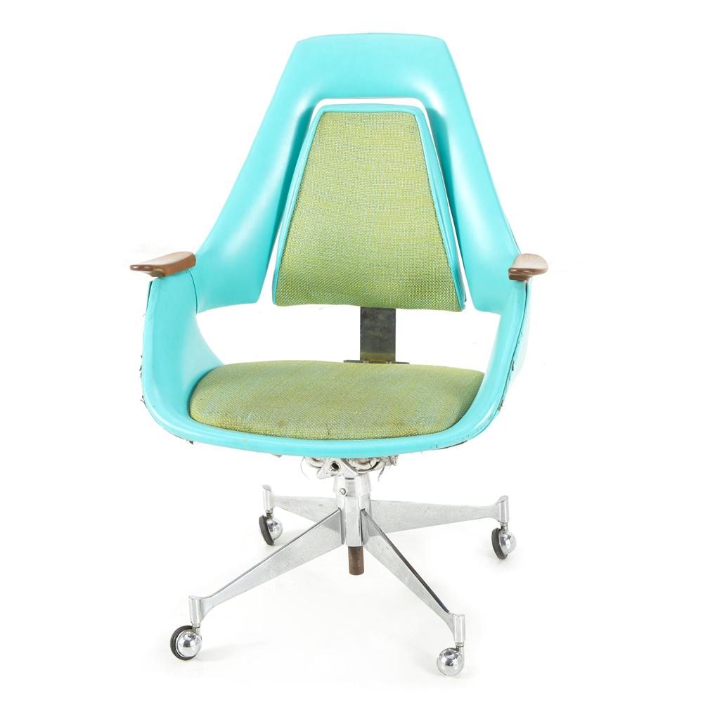 Blue & Green Vintage Office Chair
