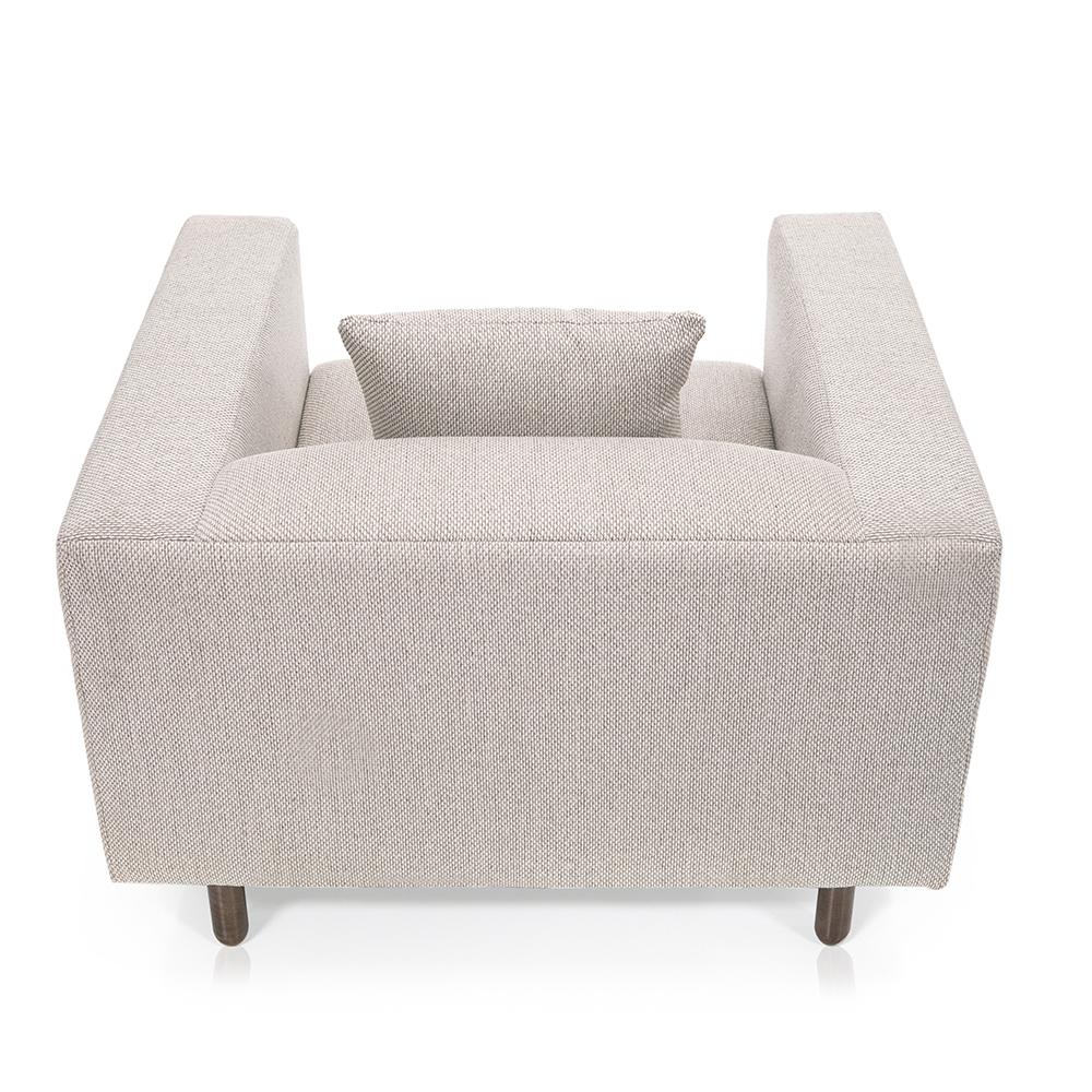 Grey Modern Square Arm Chair