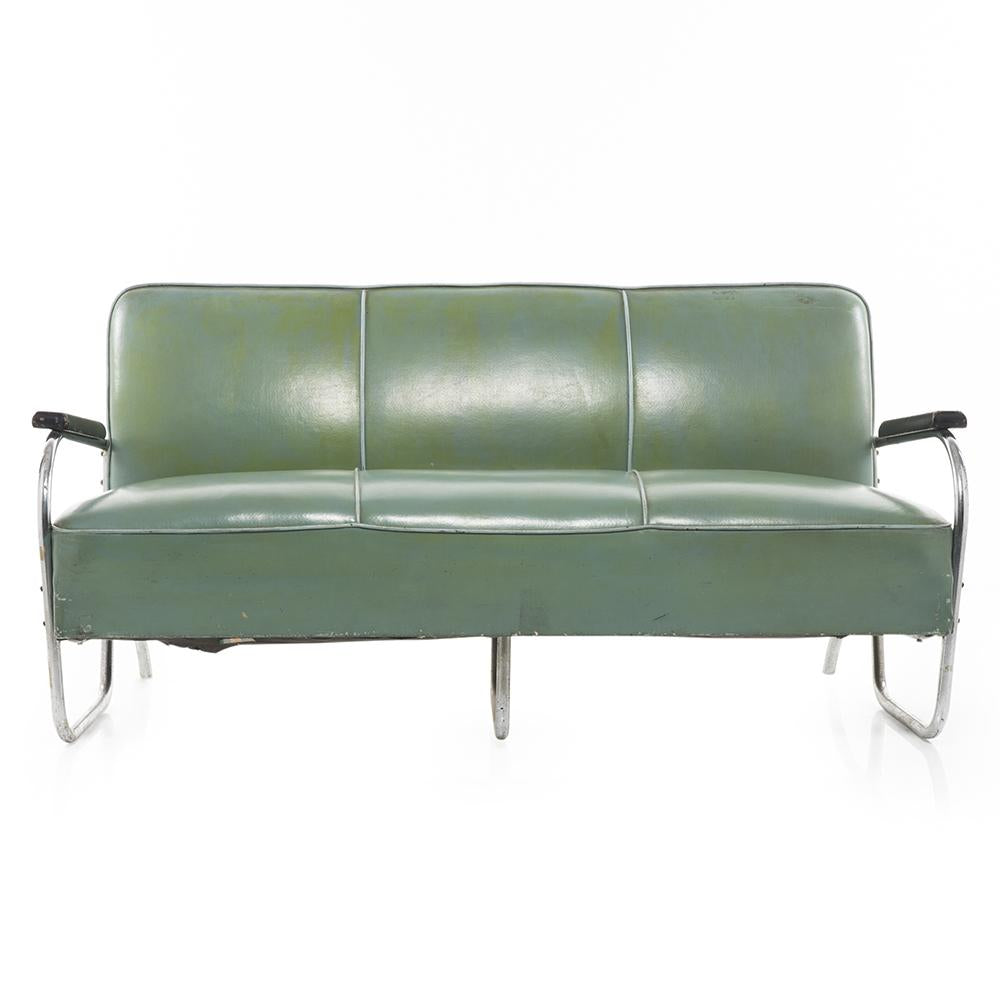 Green Vinyl Sofa