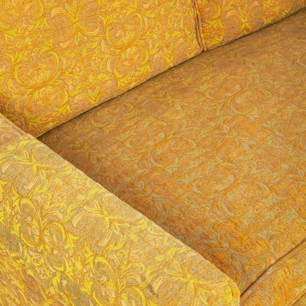 Golden Orange Pattern Vintage Sofa