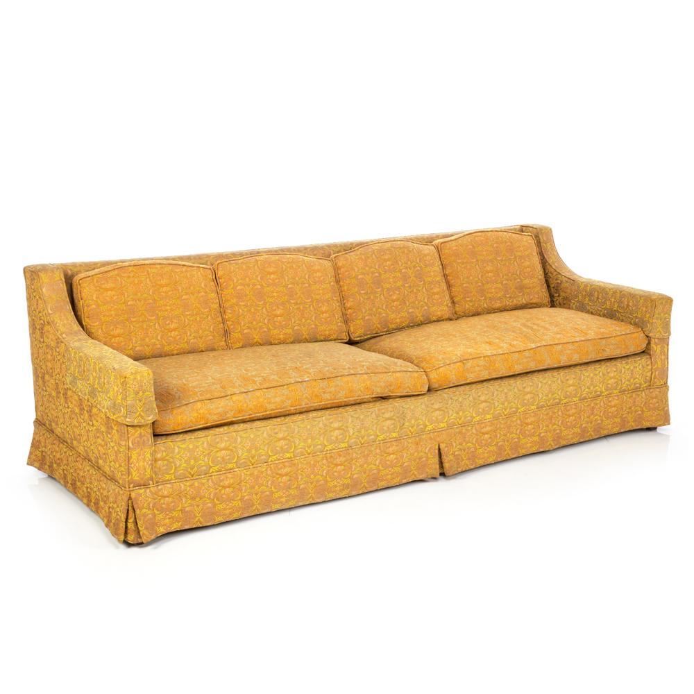 Golden Orange Pattern Vintage Sofa