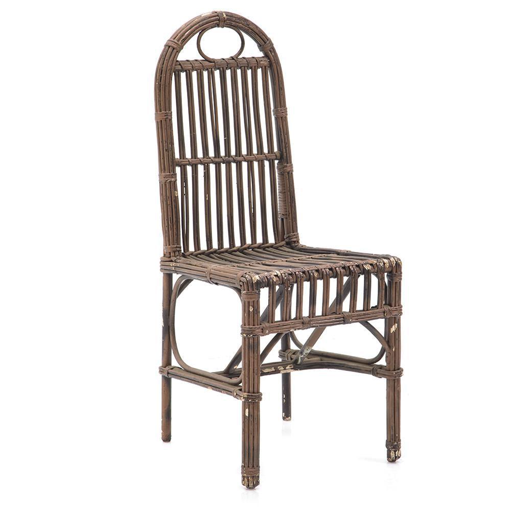 Distressed Wicker Chair