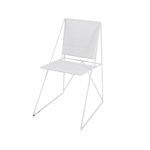 White Metal Outdoor Chair