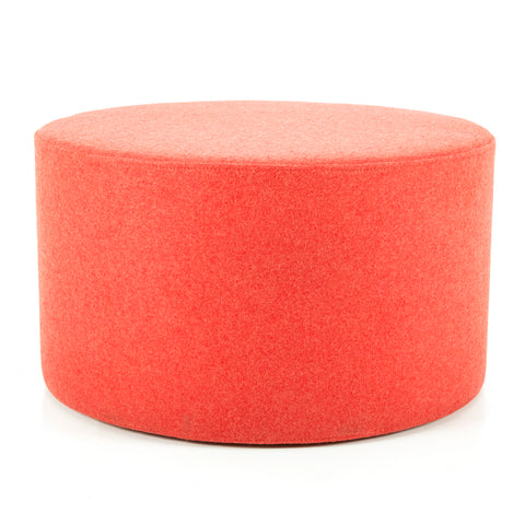 Pale Red Fabric Ottoman
