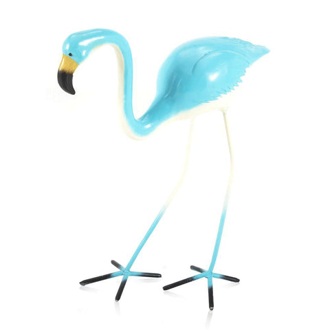 Blue Plastic Flamingo