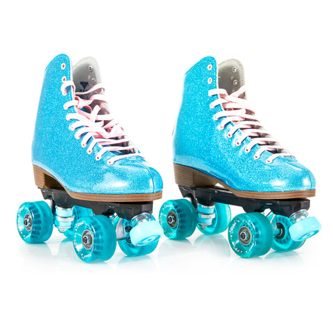 Aqua Blue Disco Roller Skates