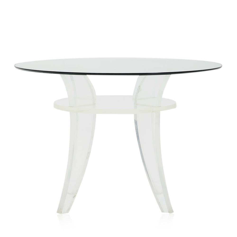 Lucite Four Legged Dining Table