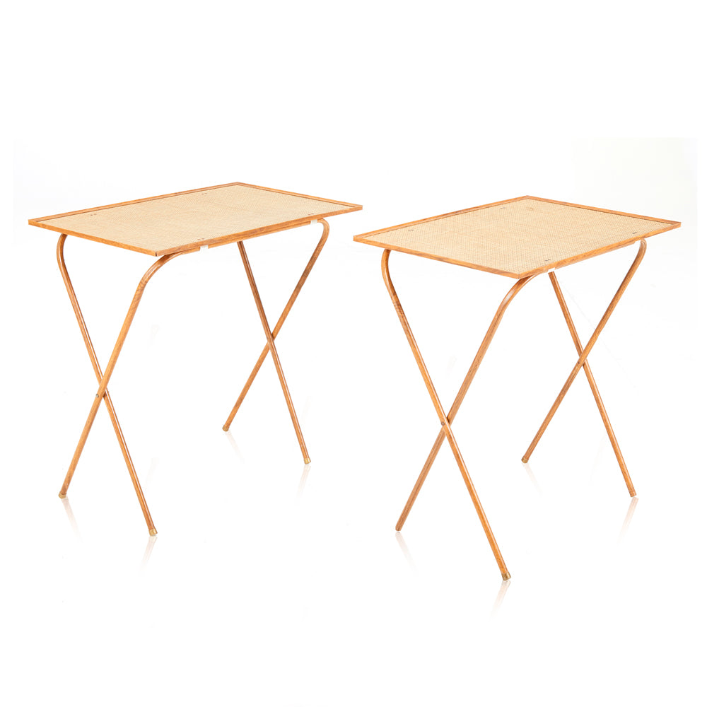 2 Wicker Rectangle Tray Tables