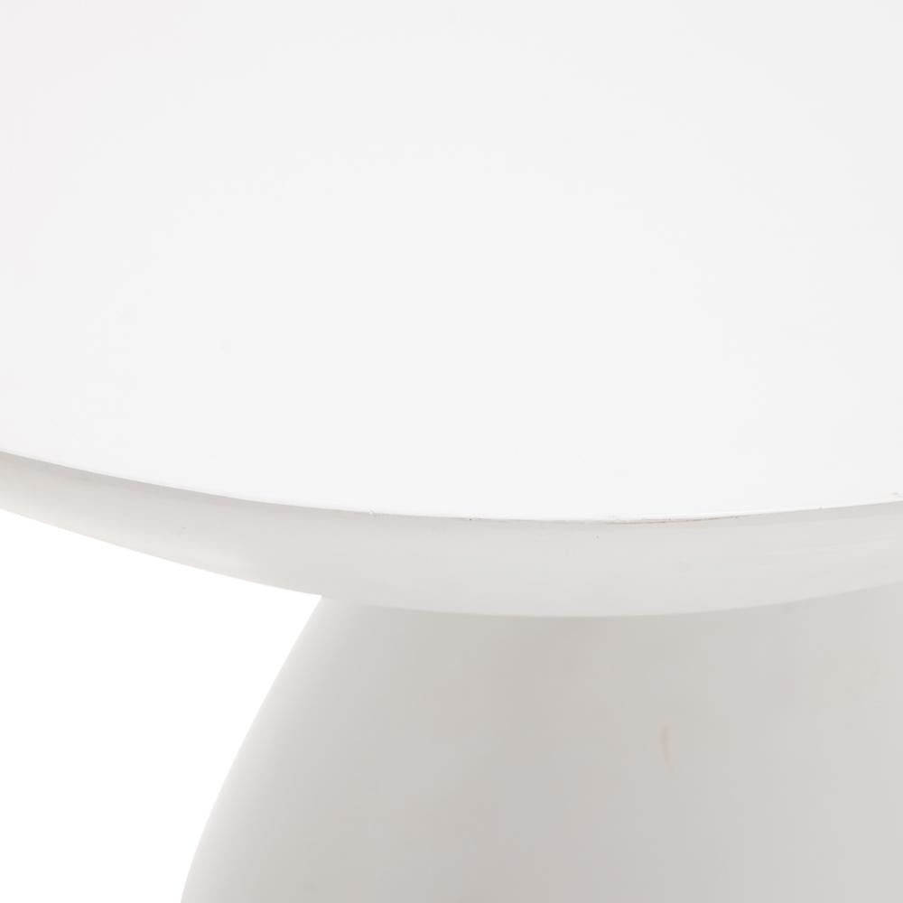 White Round Futuristic Side Table