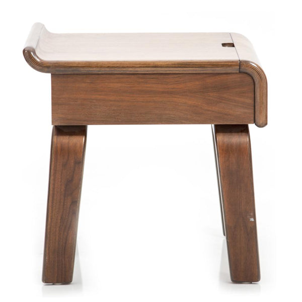 Wood Alpine Walnut Side Table - Gil & Roy Props